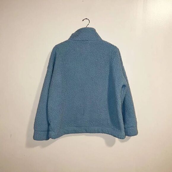 American Eagle Pullover half Zip Teddy Bear Fleece Sweater Size L - Picture 5 of 8